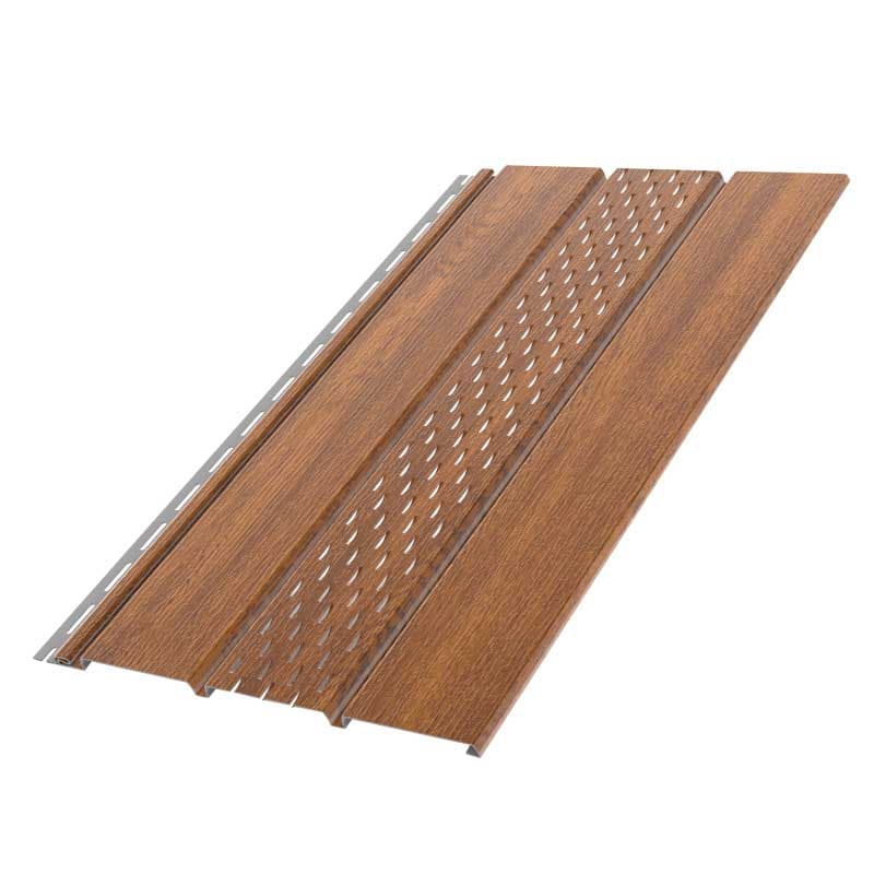 Перфорирана обшивка Soffit PVC златен дъб 4м 