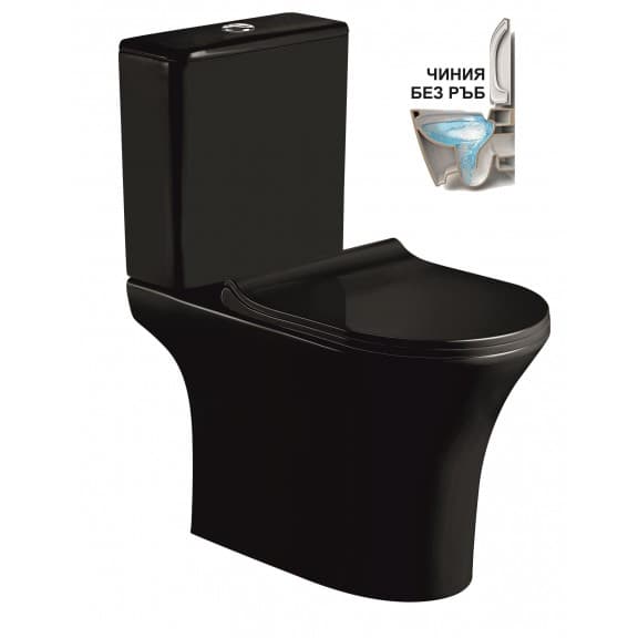 Порцеланов моноблок със задно оттичане / WC комплект Inter Ceramic