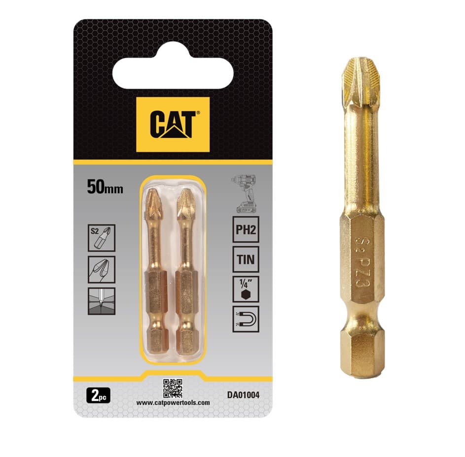 Ударен накрайник CAT DA01004 PH2x50мм S2 / 2 броя