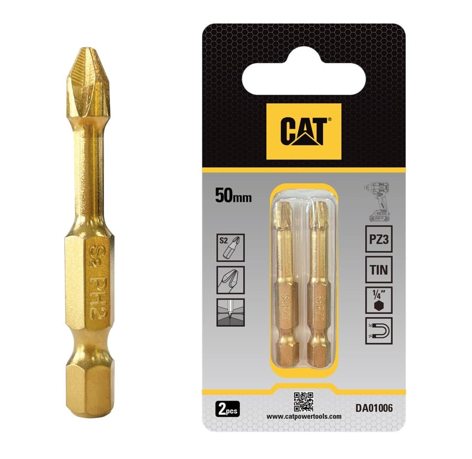 Ударен накрайник CAT DA01006 PZ3x50мм S2 / 2 броя