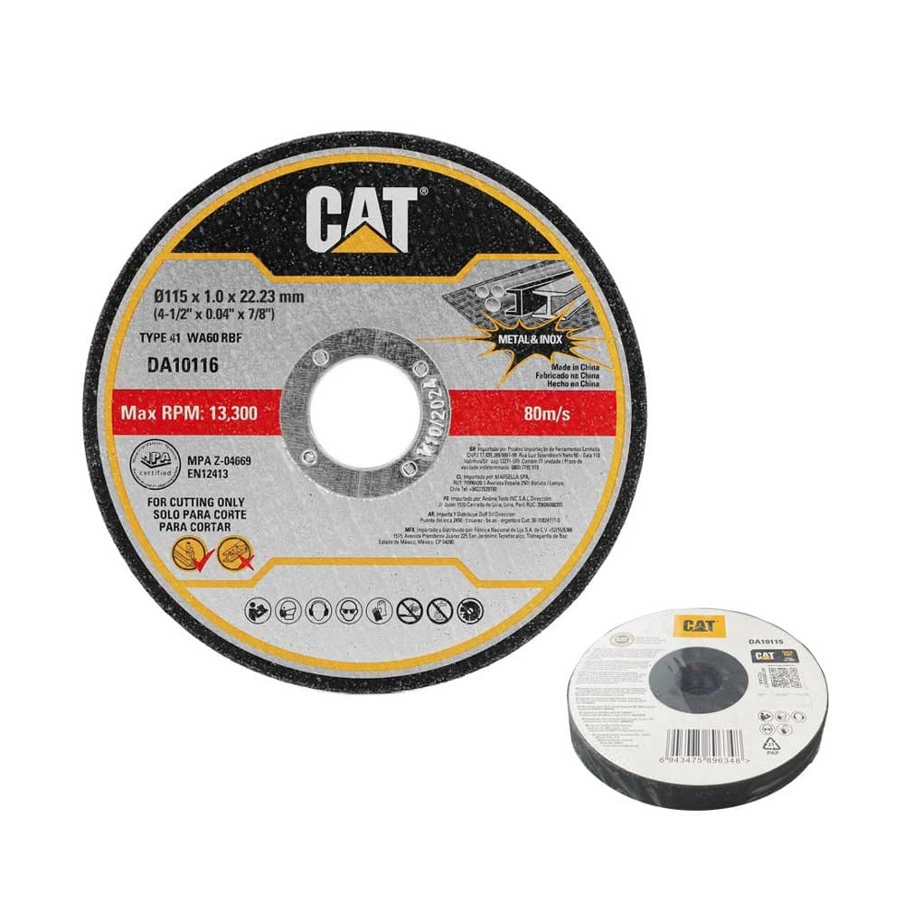 Диск за метал CAT DA10115 / 115х1х22.23мм / 10 броя