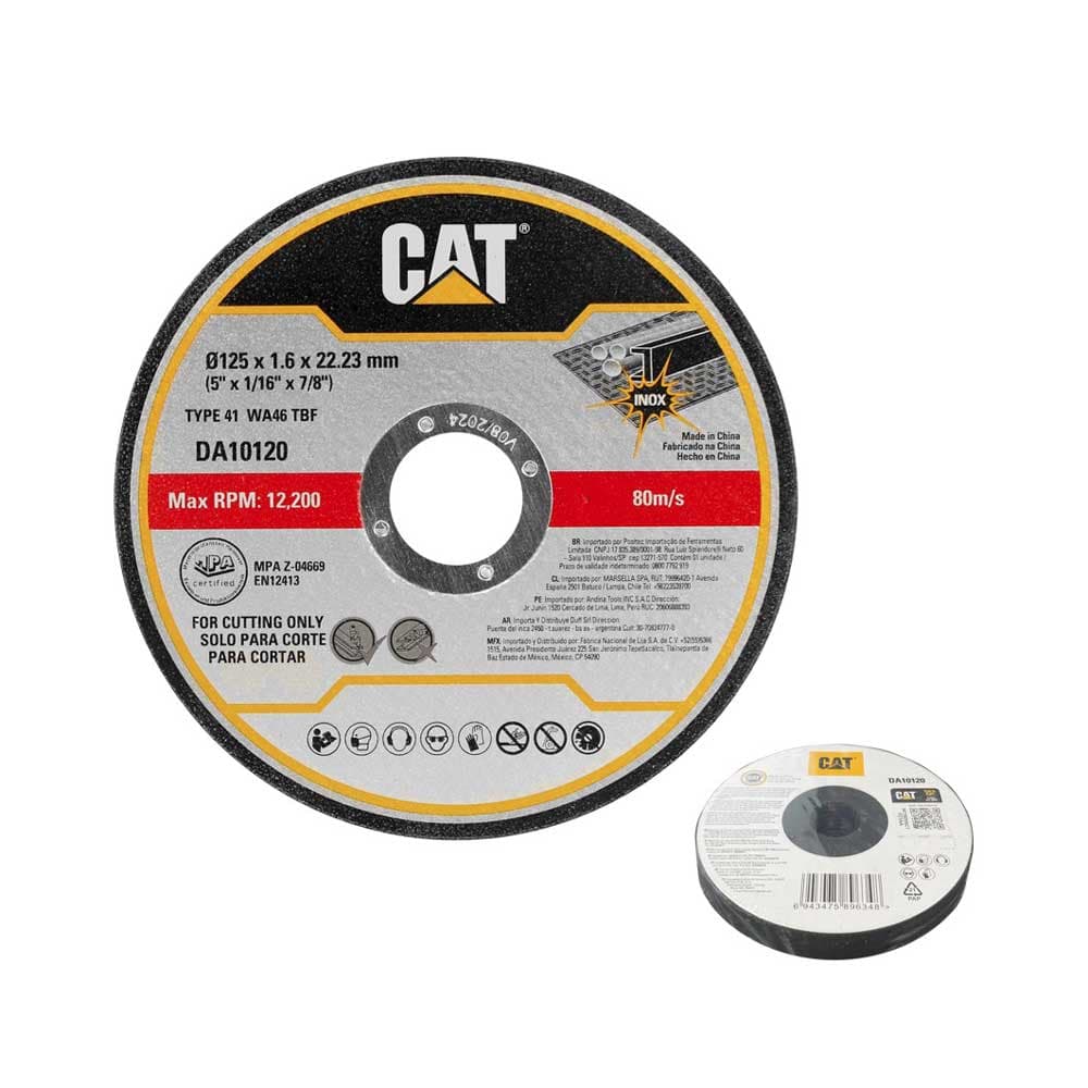 Диск за метал CAT DA10120 / 125х1.6х22.23мм / 10 броя