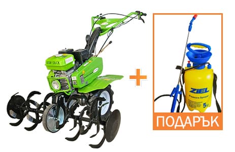 Бензинова мотофреза Gardenia B4-3A / 5.2 kW + аксесоари + градинска пръскачка 5л