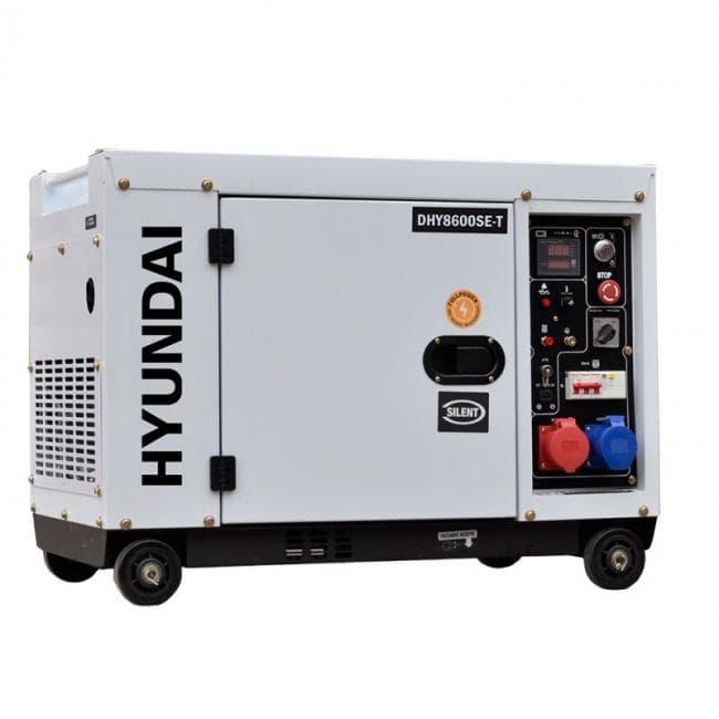 Дизелов трифазен мотогенератор Hyundai DHY 8600SE-T 7,9kVA/6,0kW