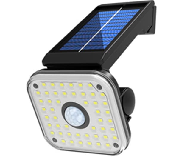 LED соларен прожектор с датчик за движение / квадрат 15W 6500K IP65