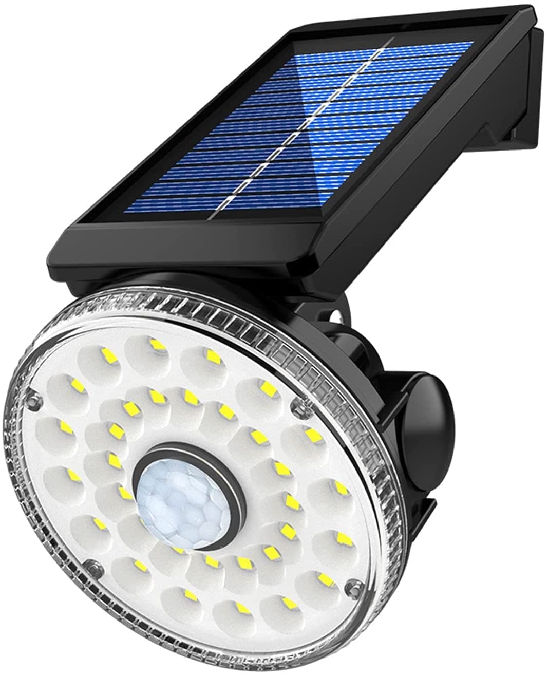 LED соларен прожектор с датчик за движение / кръг 15W 6500K IP65