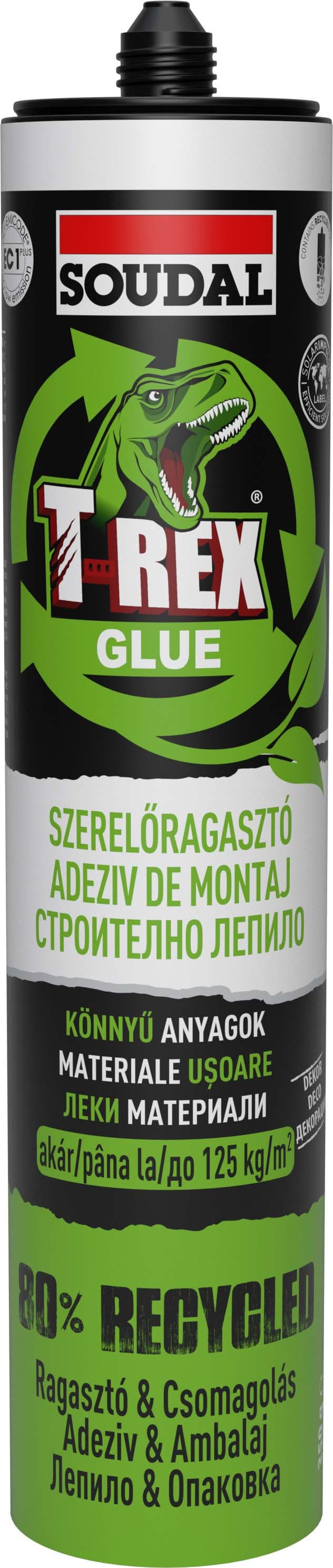 Монтажно лепило за леки материали Soudal T-Rex Гриин 350г