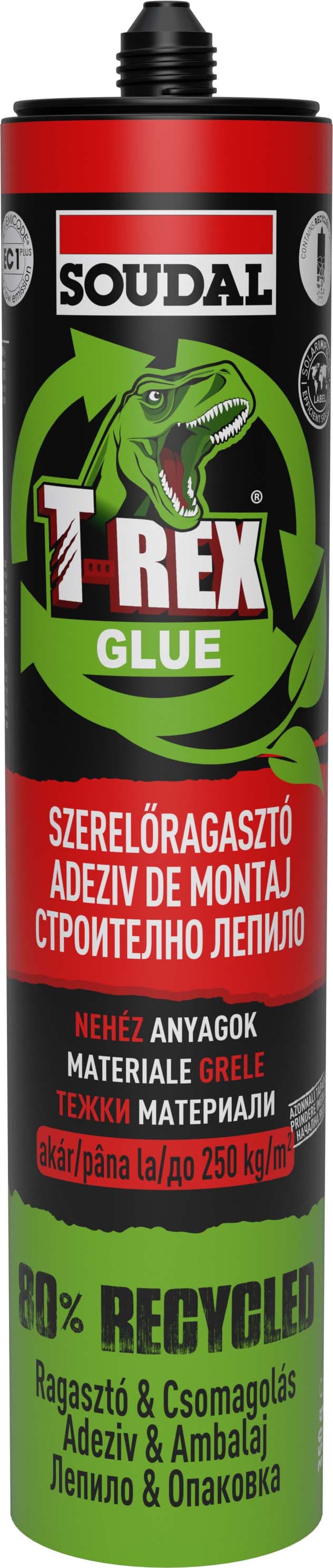 Монтажно лепило за тежки материали Soudal T-Rex Гриин 350г