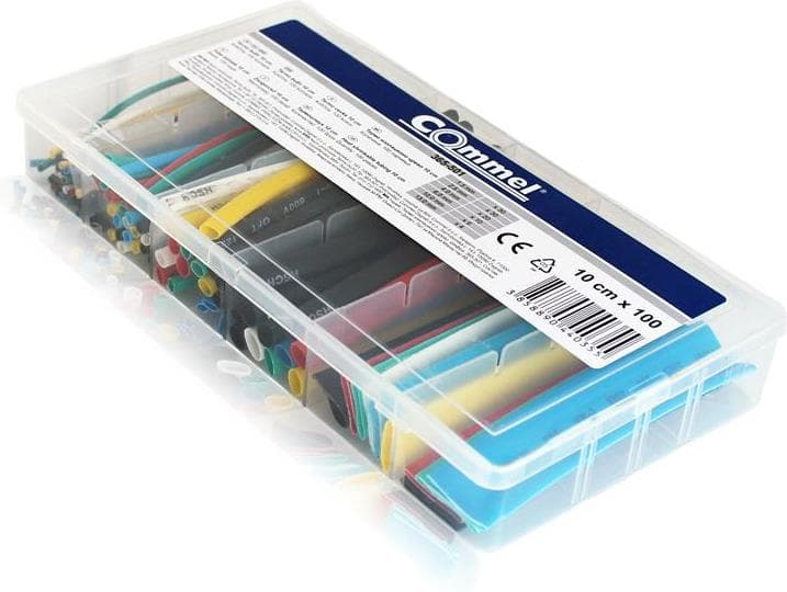 Кутия с термошлаух Commel цветни 100 х 10см