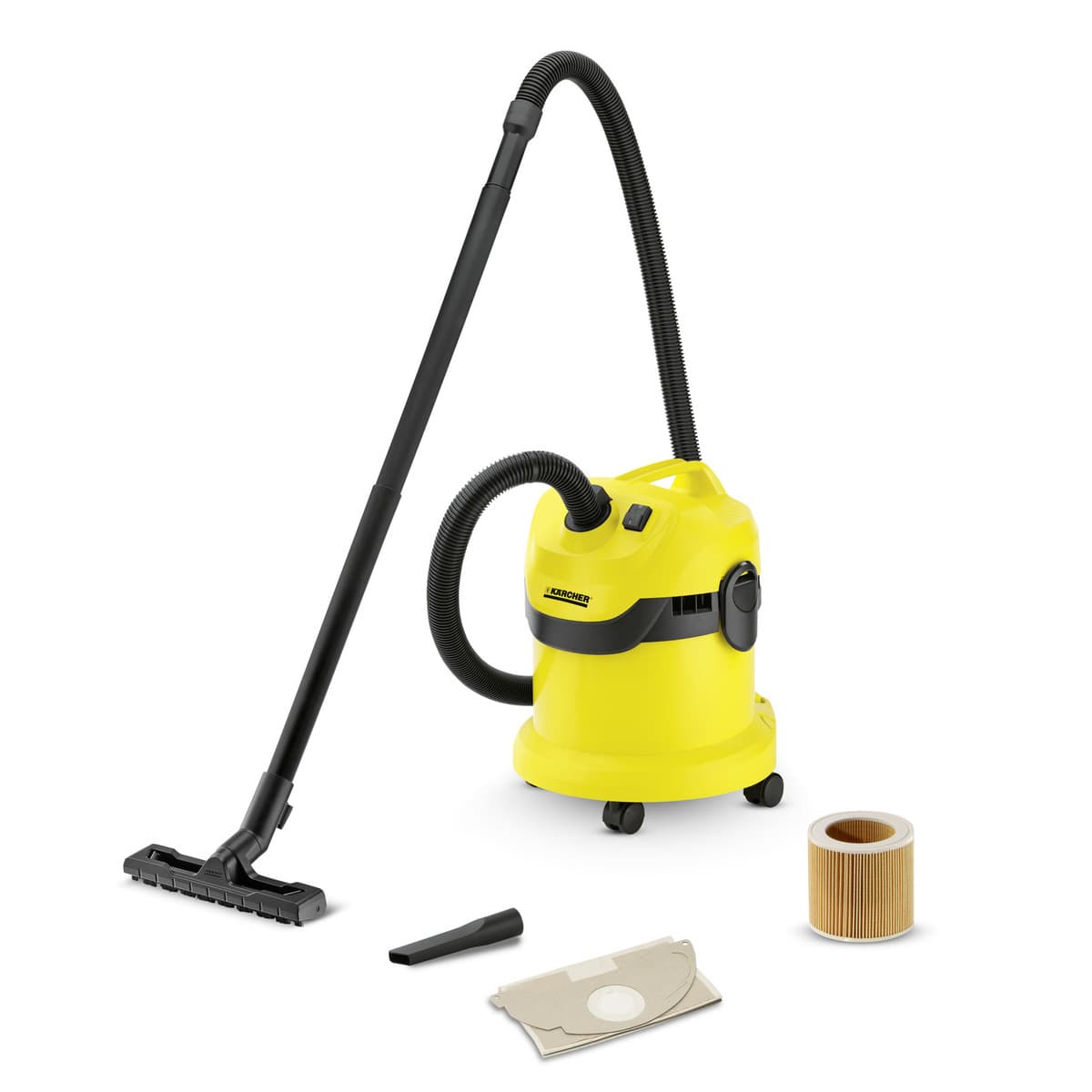 Прахосмукачка за сухо и мокро почистване Karcher WD 2 с патронен филтър 1000W 