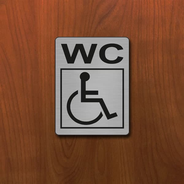 Табела WC за инвалиди 140x100мм сатен