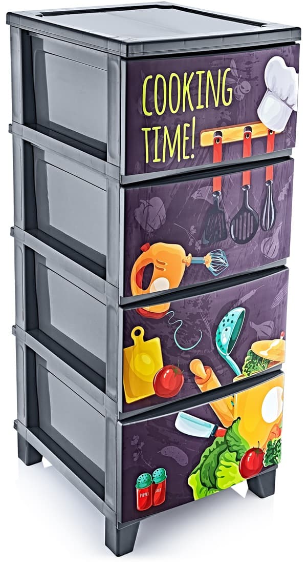 Шкаф за съхранение 4-ри нива Cooking 37x44.5xh90см