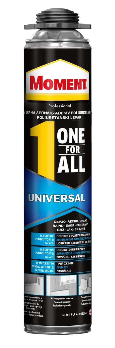 Универсално PU строително лепило Moment One for All пистолетно 750мл