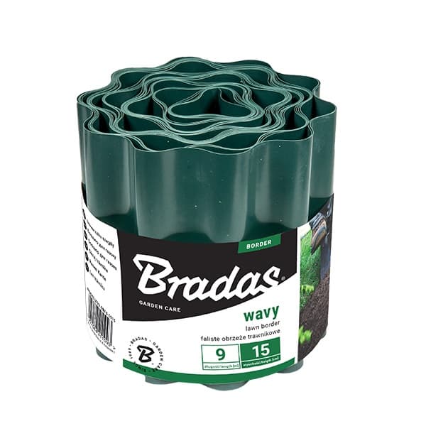 Ограничител за трева Bradas зиг-заг 15см x 9м / Зелен