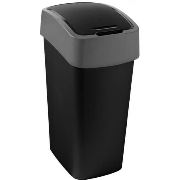 Кош за отпадъци Pacific Flip Bin 229411 45л черен/силвер
