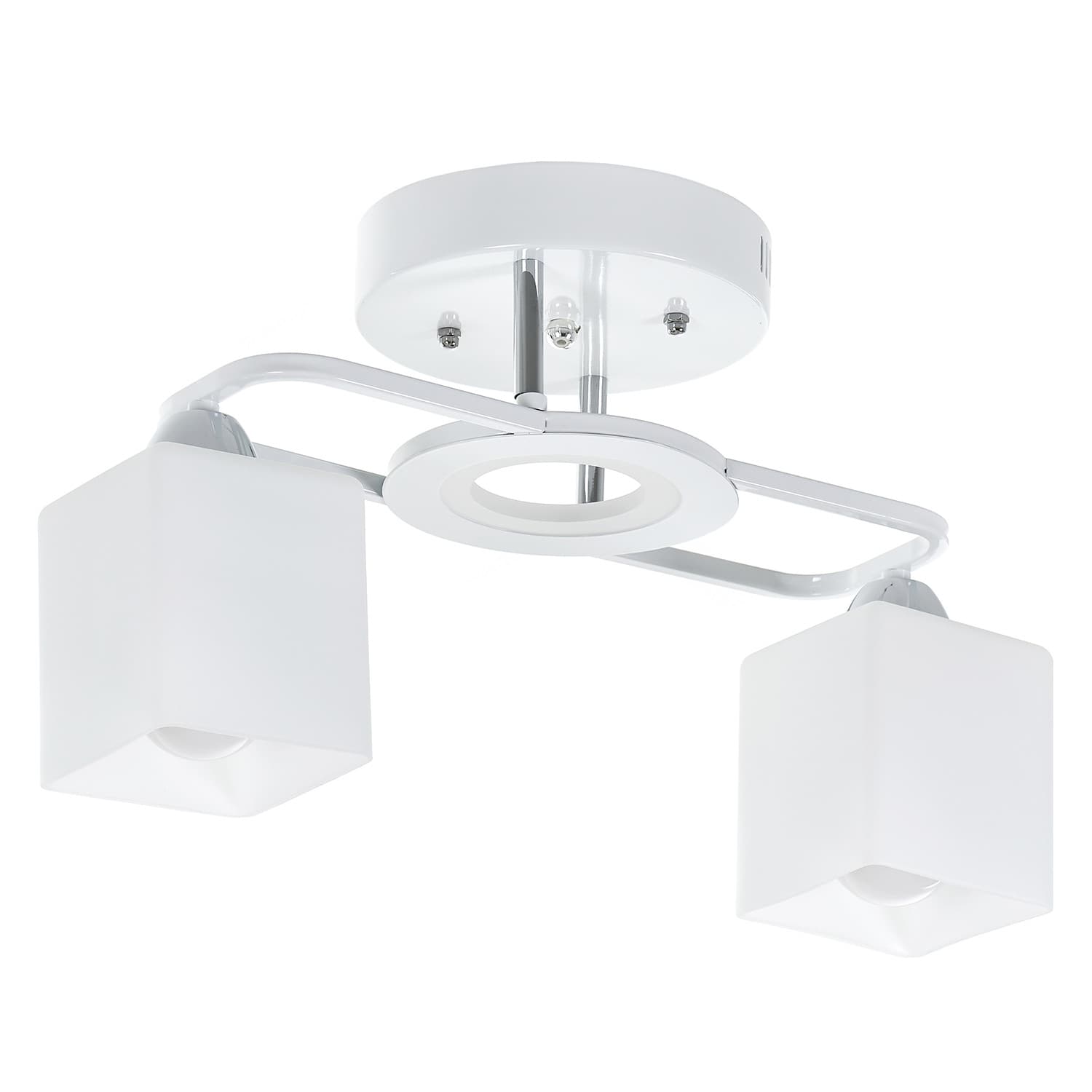 LED полилей EL 2460/2 WH/CR 2x28W + LED 8W Е27