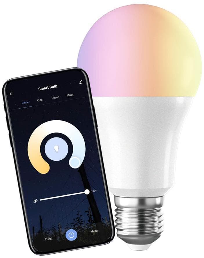 LED Smart крушка Commel 9W E27 RGBW 190° WiFi