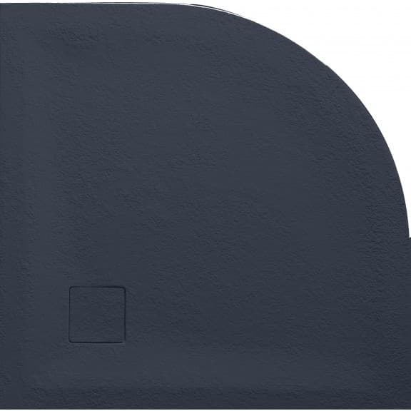 Овално поддушово корито IC Rough stone 80х80см сиво