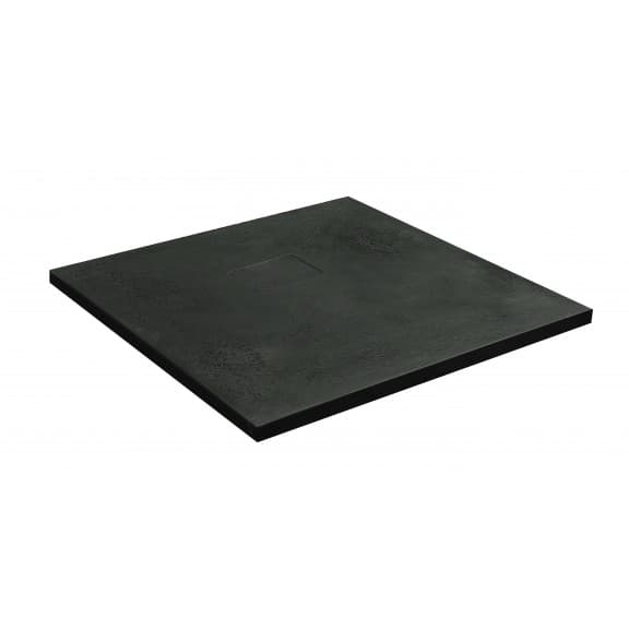 Квадратно поддушово корито IC Rough stone 90х90см черно