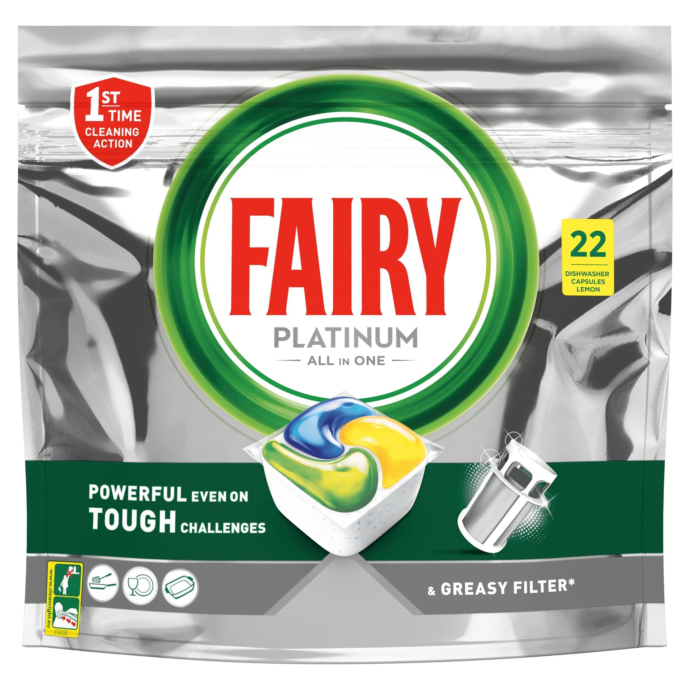 Таблетки за съдомиялна машина Fairy Platinum 22 броя