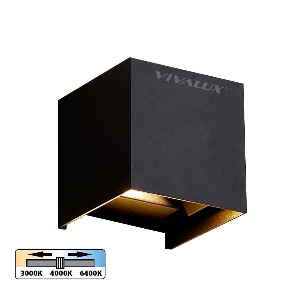 Oсветително тяло Vivalux Stark LED 2x3W SQ/BK 4000K IP54
