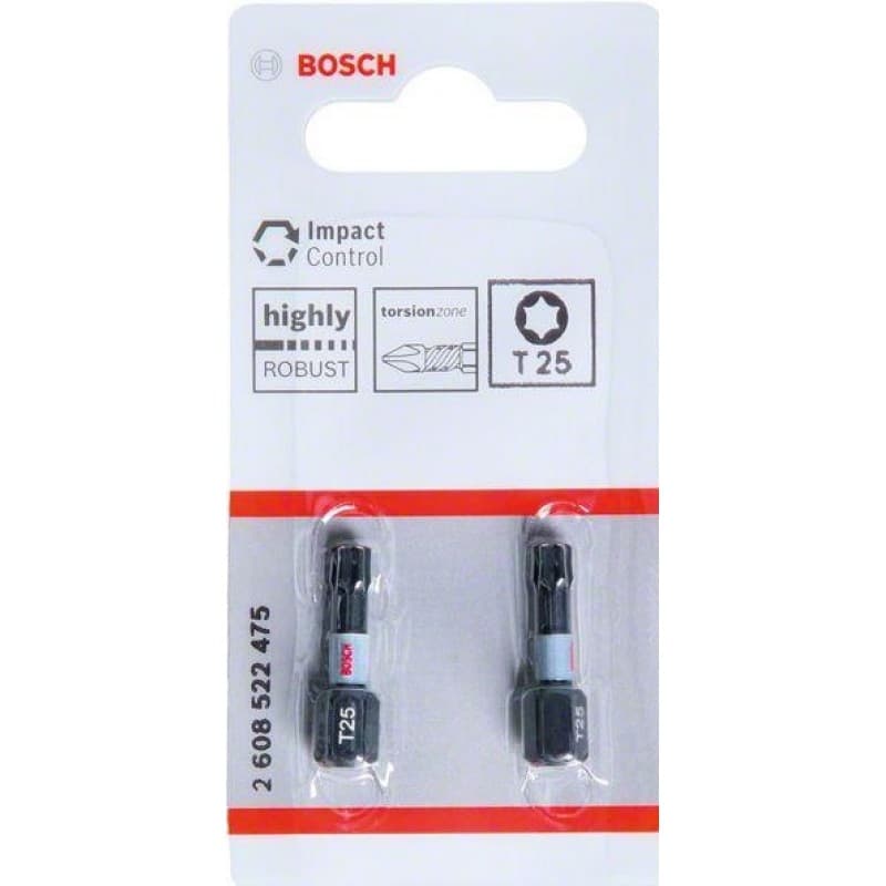 Битове Bosch Pro Torx Impact T25 / 25мм 2 броя
