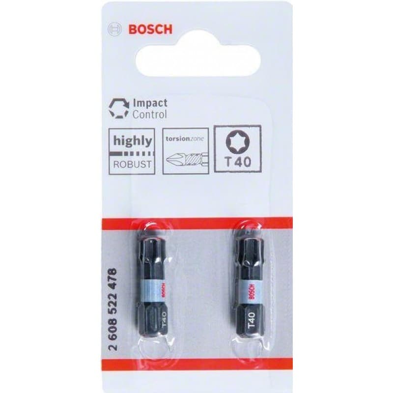 Битове Bosch Pro Torx Impact T40 / 25мм 2 броя