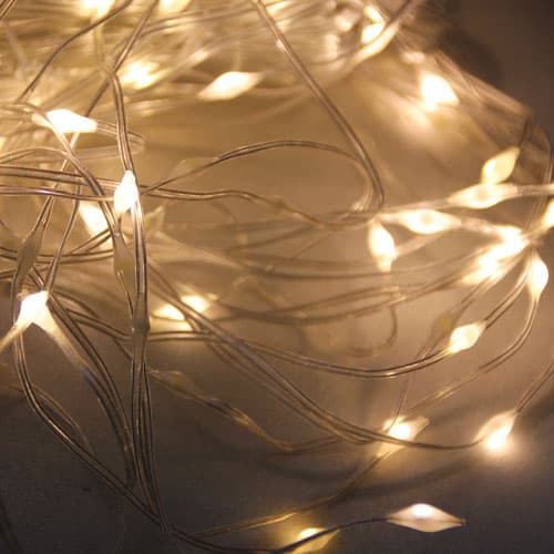 Коледна завеса 100 топло бели LED лампички IP44 3х1м