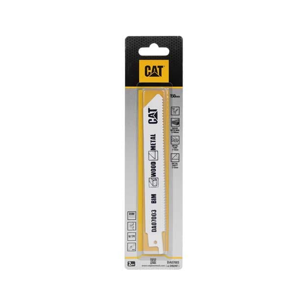 Нож за саблен трион за дърво и метал CAT DA07003 S922HF BIM 150мм 2 броя
