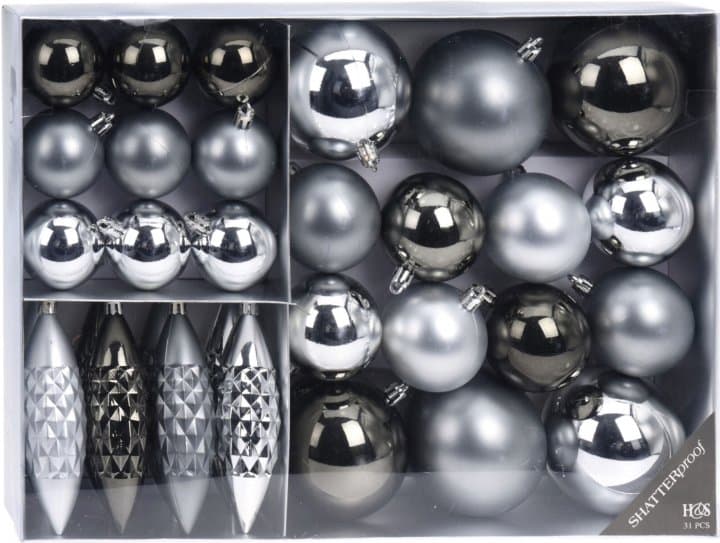 Комплект коледнa украса Silver 31 броя 