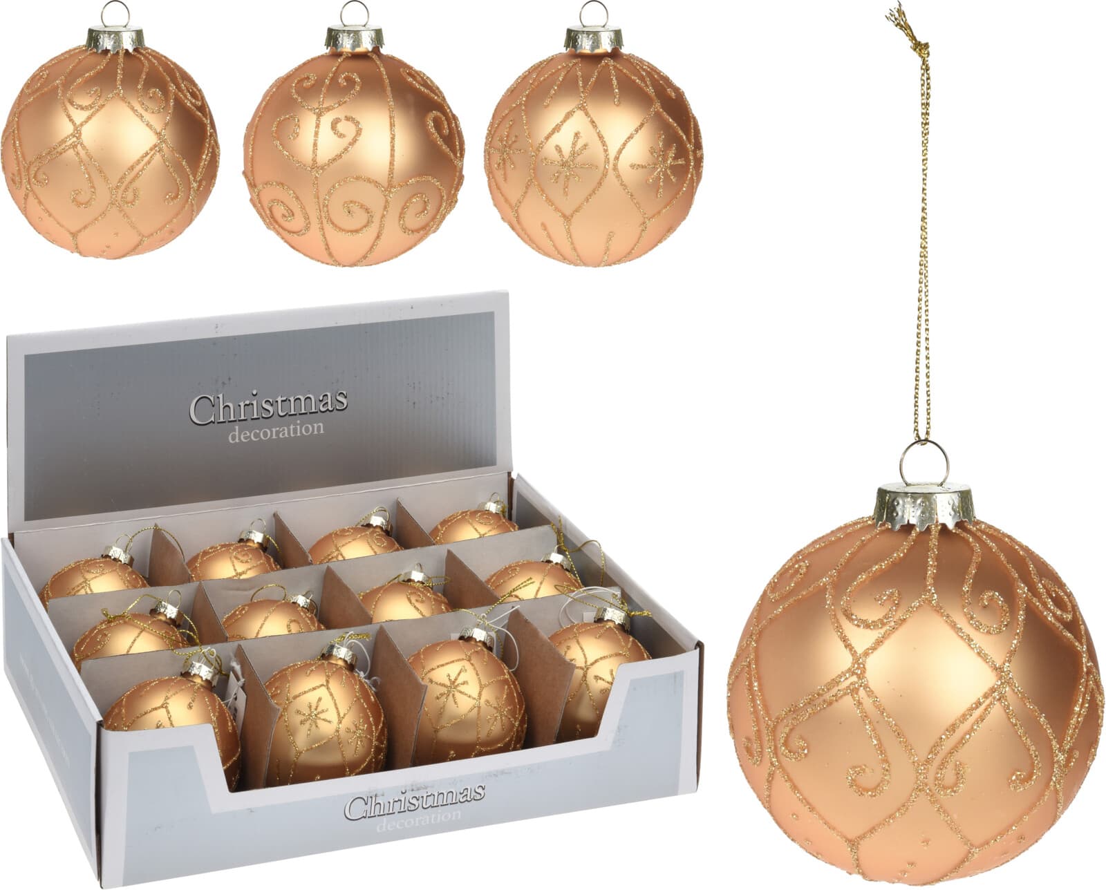 Коледна топка Gold 8см