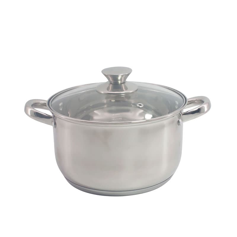 Тенджера със стъклен капак Rosberg R51210L24 / 24x14 см