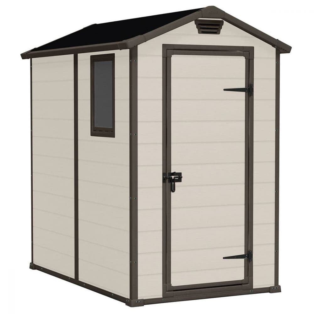 Градински навес барака Keter Manor Pent 4x6 Beige 198х192х130см