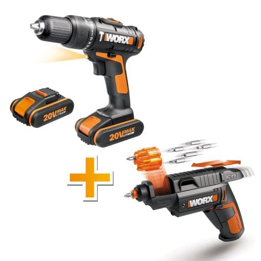 Акумулаторна ударна бормашина Worx WX371.1 + Aкумулаторна oтвертка Worx WX254.4