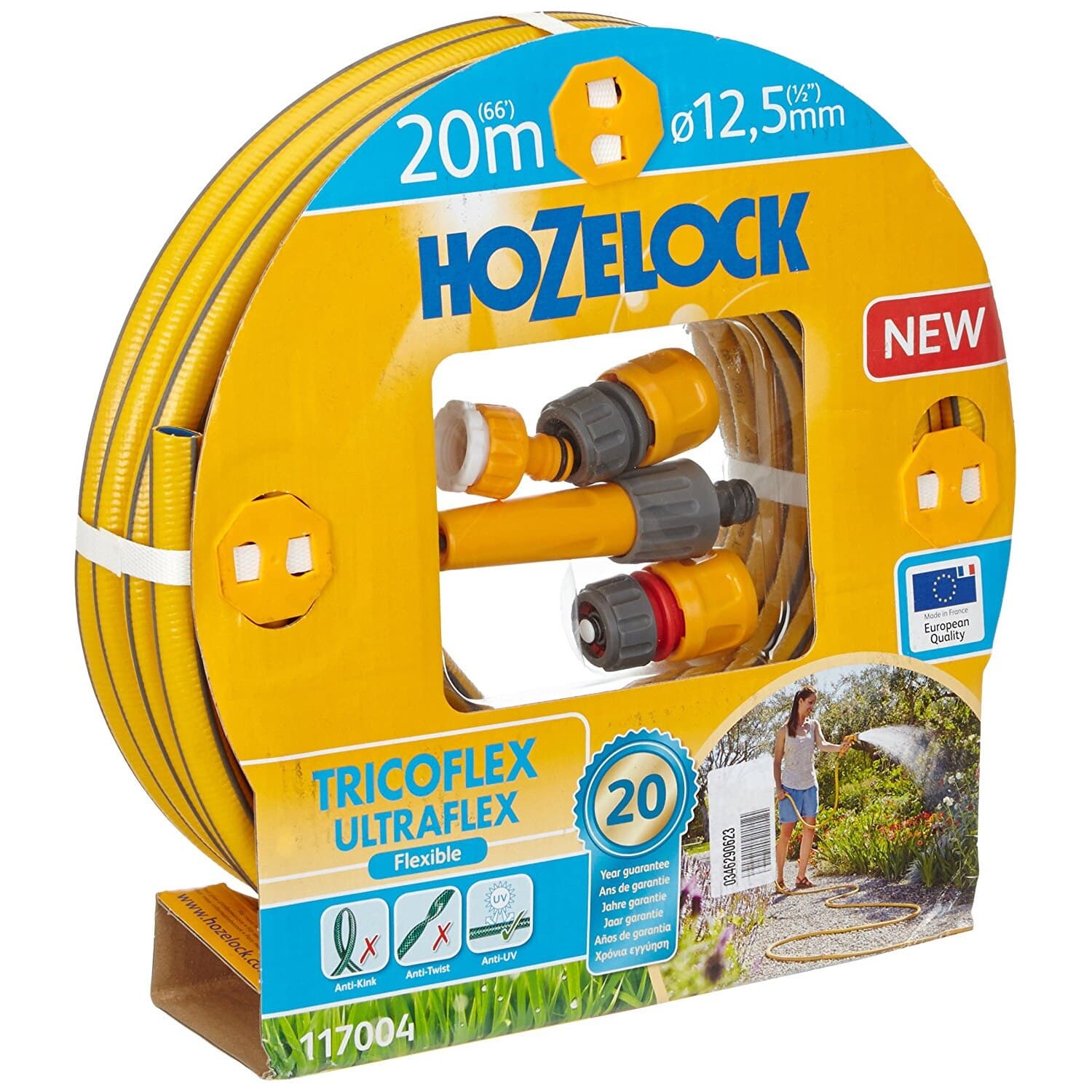 Комплект петслоен маркуч с фитинги Hozelock Tricoflex Ultraflex 20м 1/2''