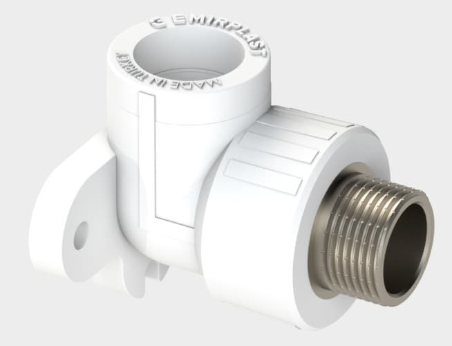 Стенно коляно с външна резба Emirplast ф20х1/2" PPR