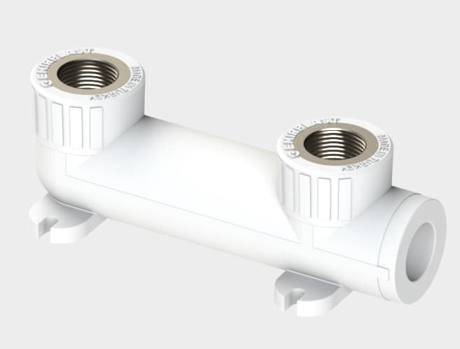 Стенно двойно коляно с вътрешна резба Emirplast ø20х1/2" PPR
