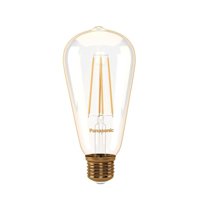 LED крушка Fil ST64 Gold Panasonic E27 7W 2000K 