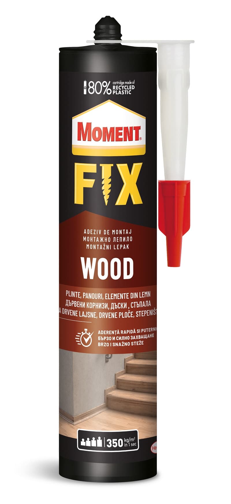 Монтажно лепило за дървени елементи Moment Fix Wood 385г 
