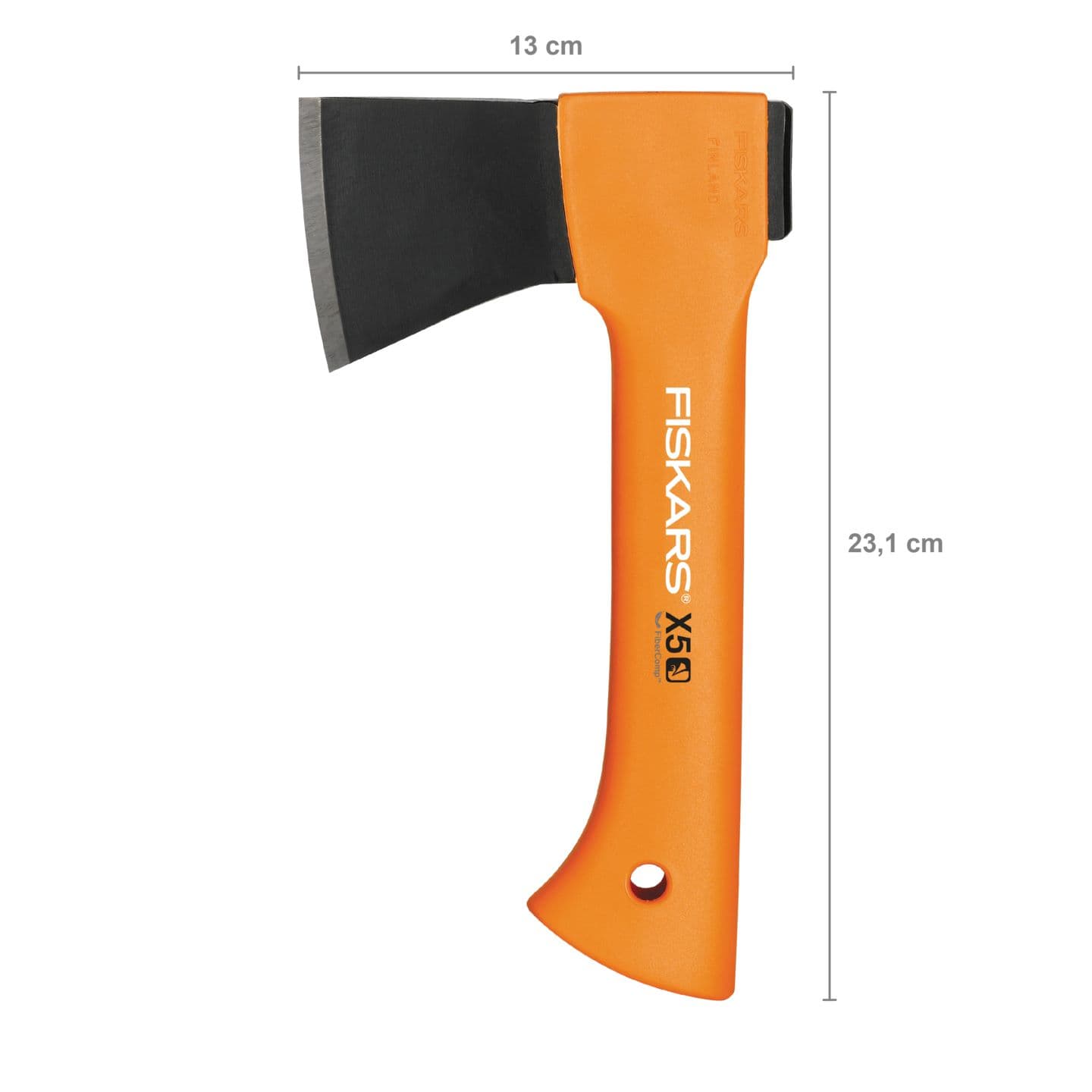 Брадва за къмпинг, лов и туризъм с пластмасова кания Fiskars X5 - XXS 480г