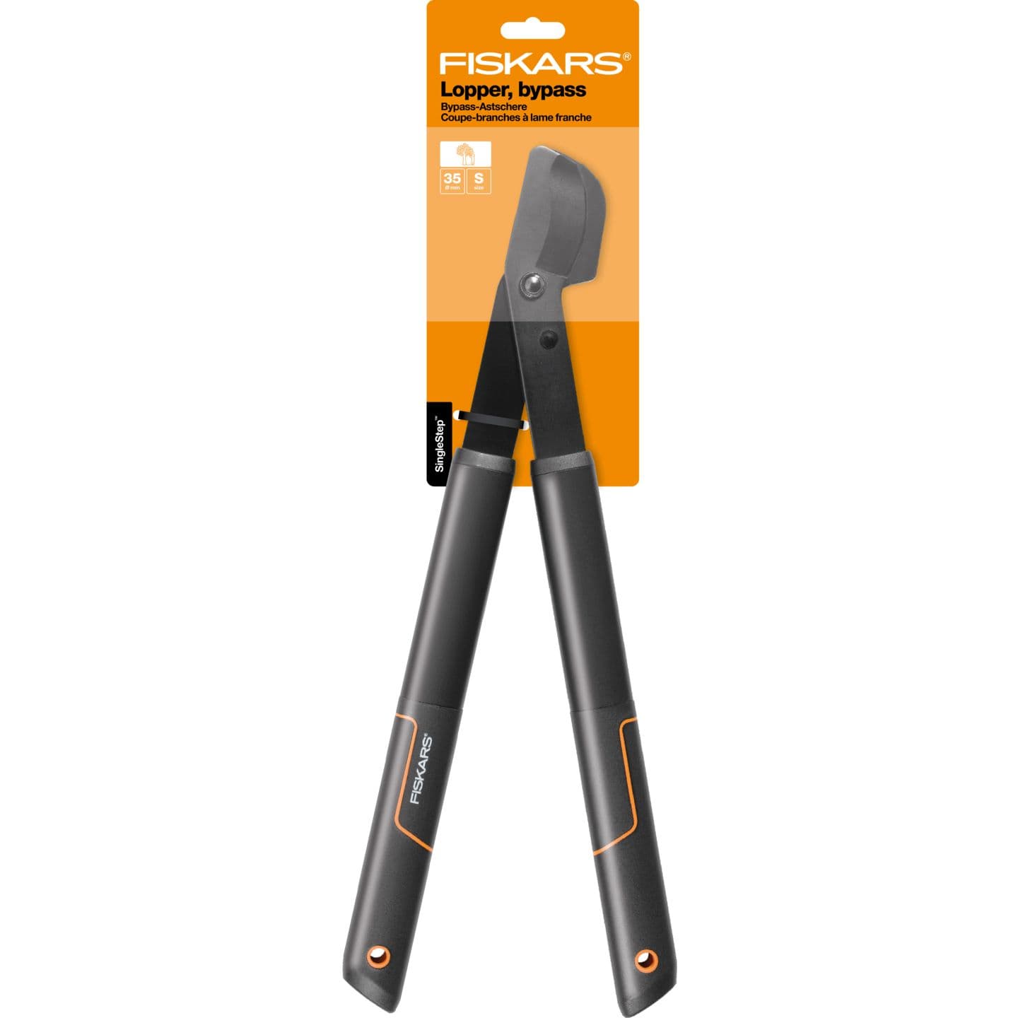 Ножица за клони с разминаващи се остриета Fiskars SingleStep (S) L28 до ø35мм