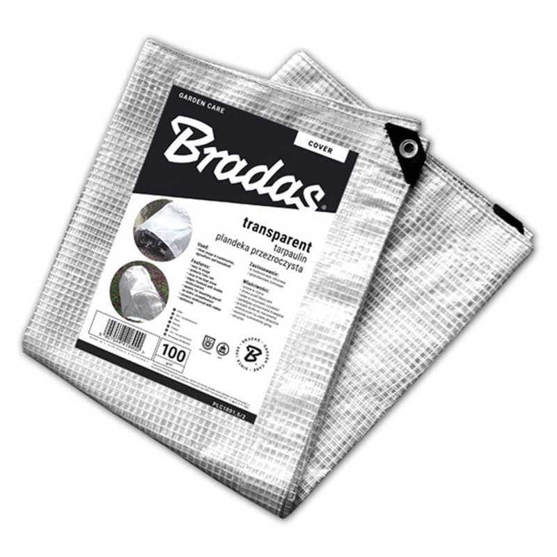 Подсилено платнище Bradas Leno Cristal 100г/м2 /4x5м/Прозрачно