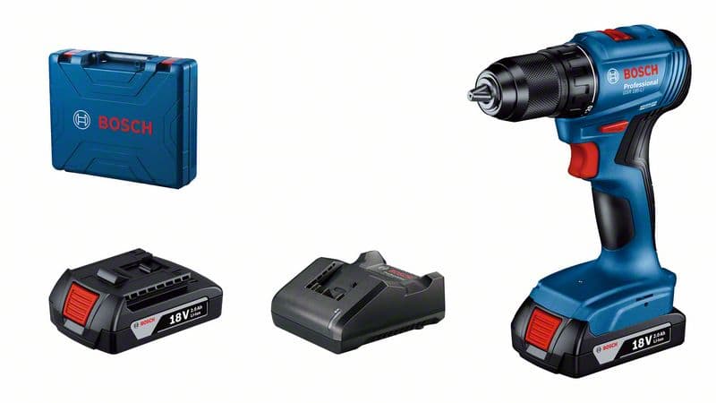 Акумулаторен винтоверт Bosch GSR 185-LI Professional 18V + 2 батерии и зарядно