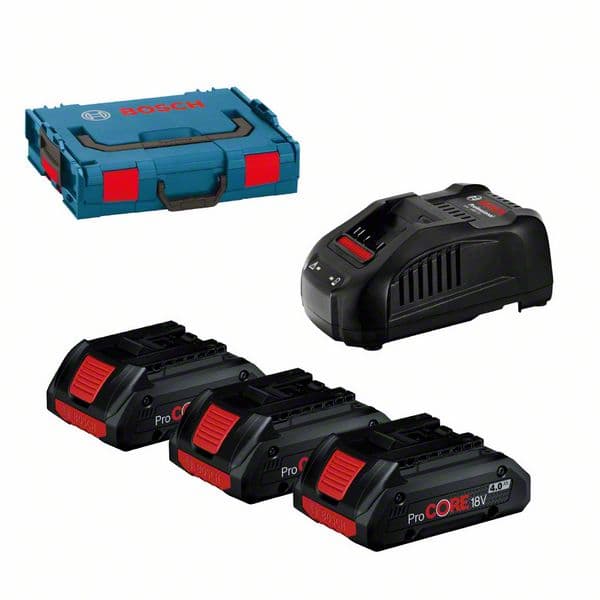 Професионален комплект Bosch 3 батерии ProCORE 18V + зарядно GAL 1880 CV 