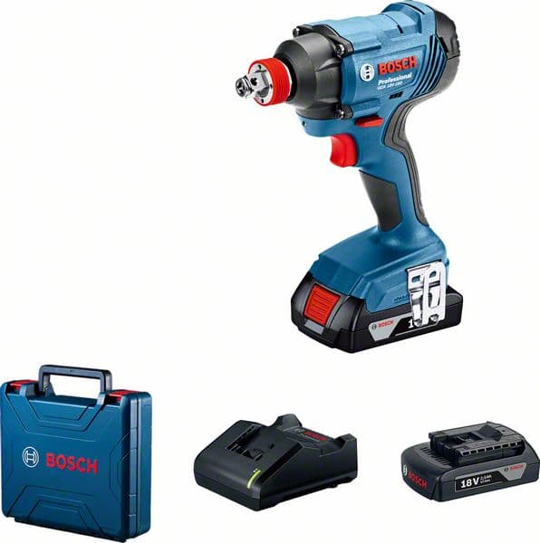 Акумулаторен ударен гайковерт Bosch Professional GDX 180 / 18V 180Nm с 2 батерии, зарядно и куфар