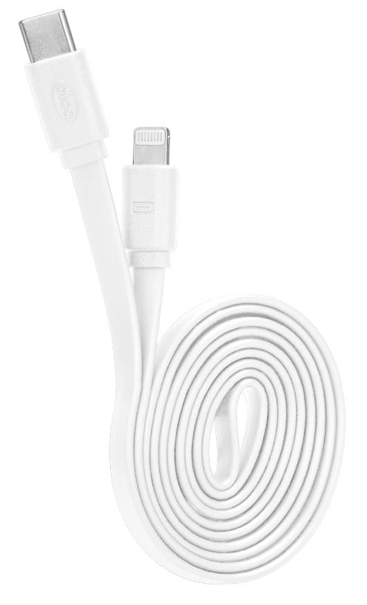Кабел USB - Type C / Lightning Alca бял