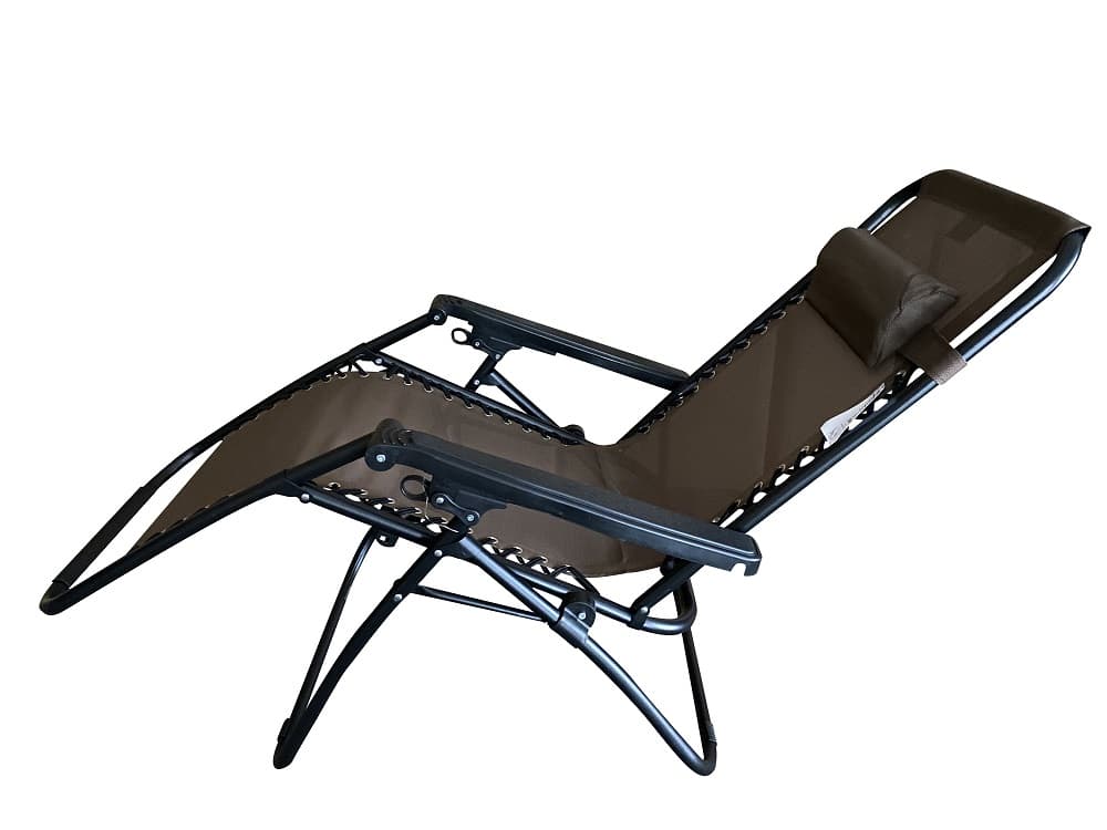 Сгъваем стол за къмпинг Zero gravity My Garden ZRL009 кафяв 173x67x110см