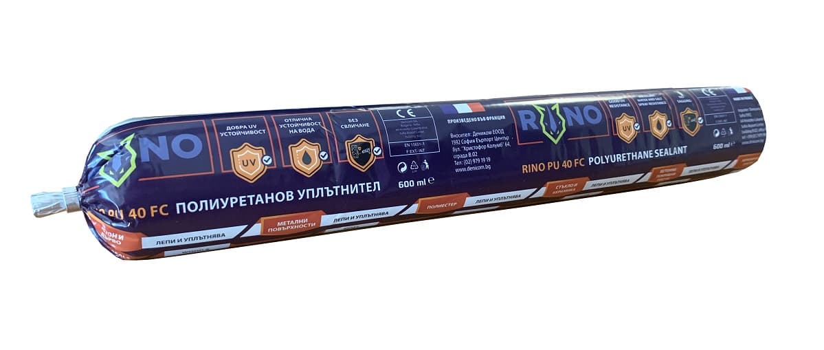 Полиуретанов уплътнител Rino PU 40 FC черен 600мл