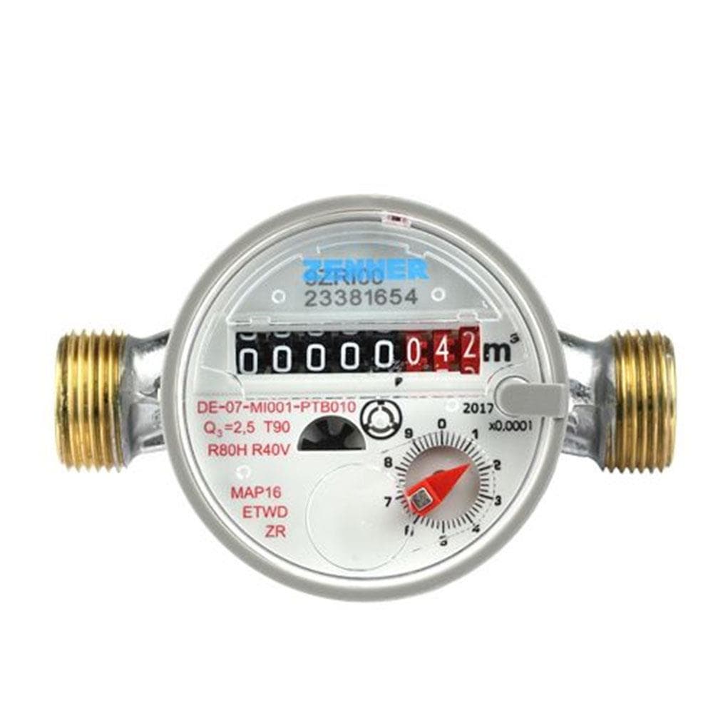 Водомер без холендри Zenner ETWD-N 3/4" TВ Q3=2.5 м3 