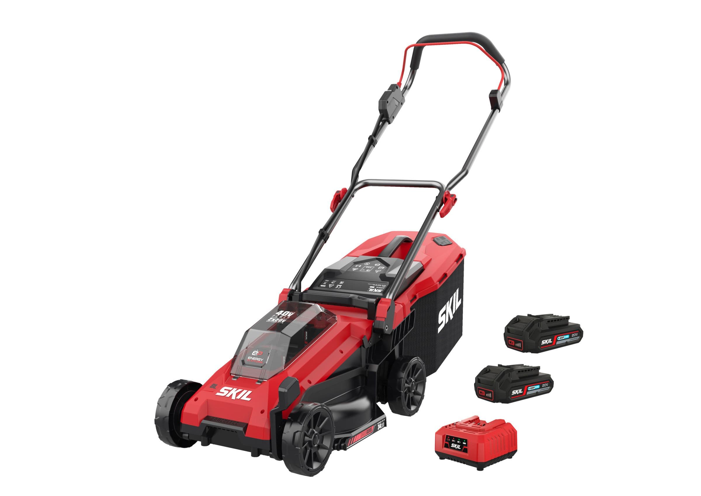 Aкумулаторна безчеткова косачка за трева SKIL 0130 BA 2Ah 2x20V Max